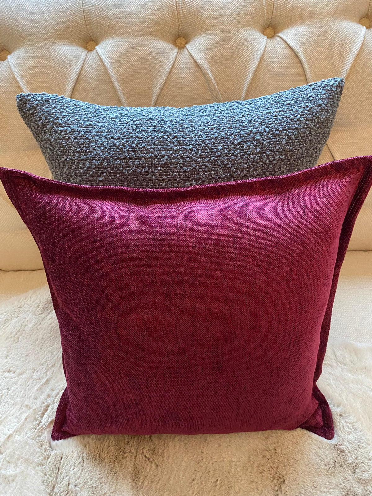 ILIV Arlo Chunky Bouclé Cushion Cover, 45cm / 50cm | ALLEGRA