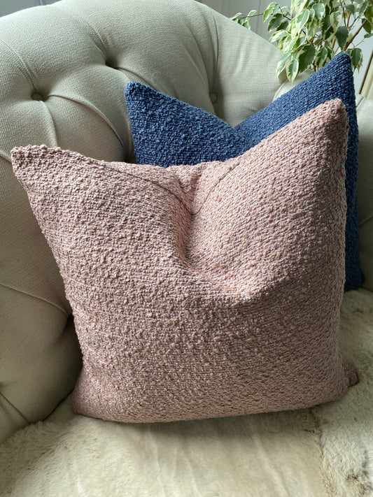 ALLEGRA handmade cushion adds Dusky Pink to the range