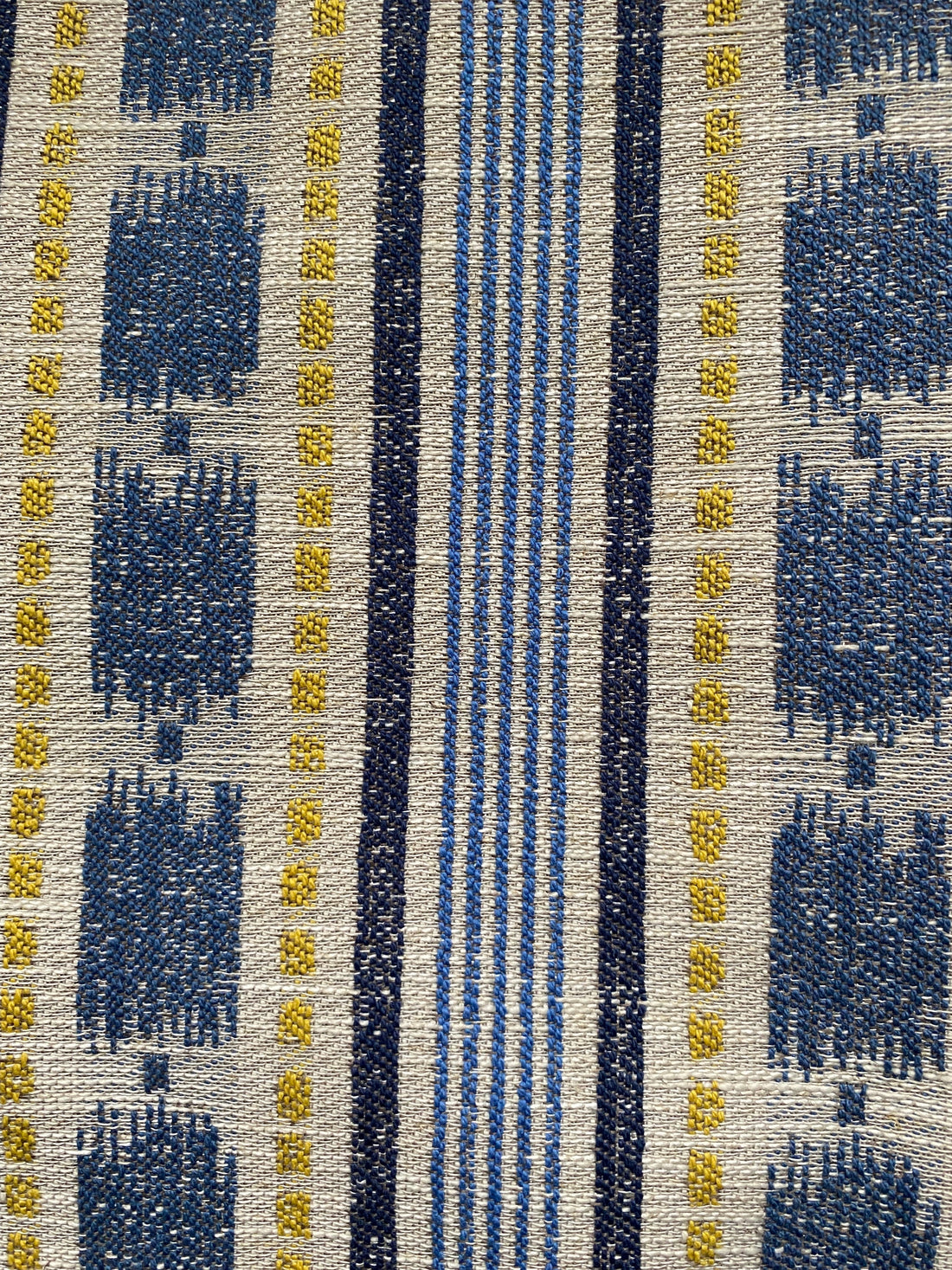 FLAVIA - Striped handmade cushion adds Marine to the Range