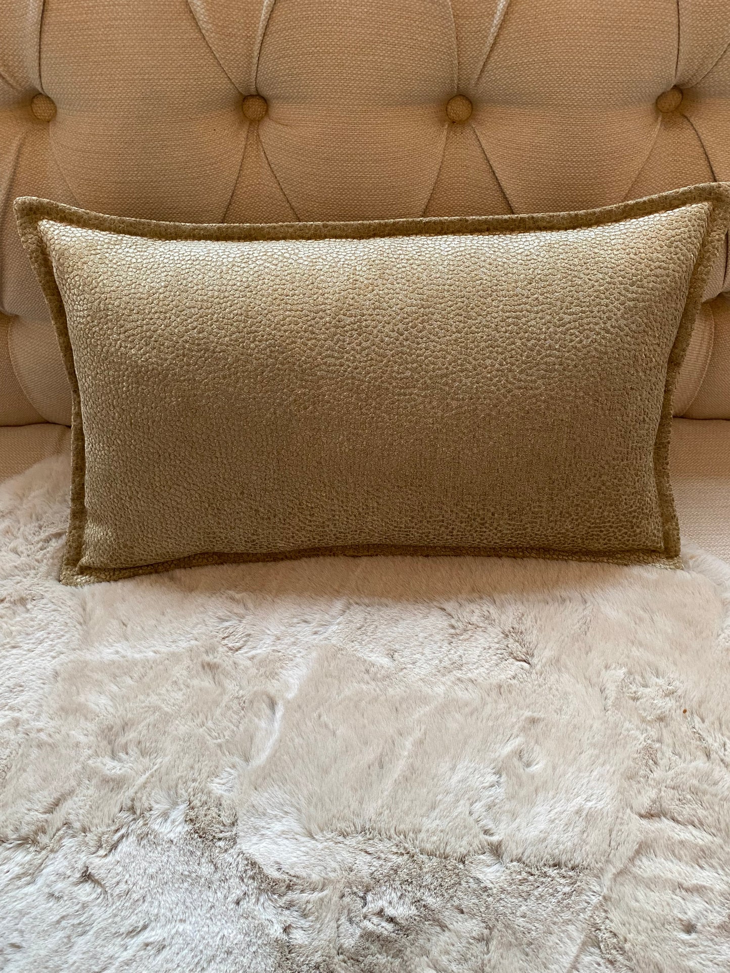 MILO- Chenille Cushion Cover – Oxford Edge, Concealed Zip, Chenille Fabric, handmade