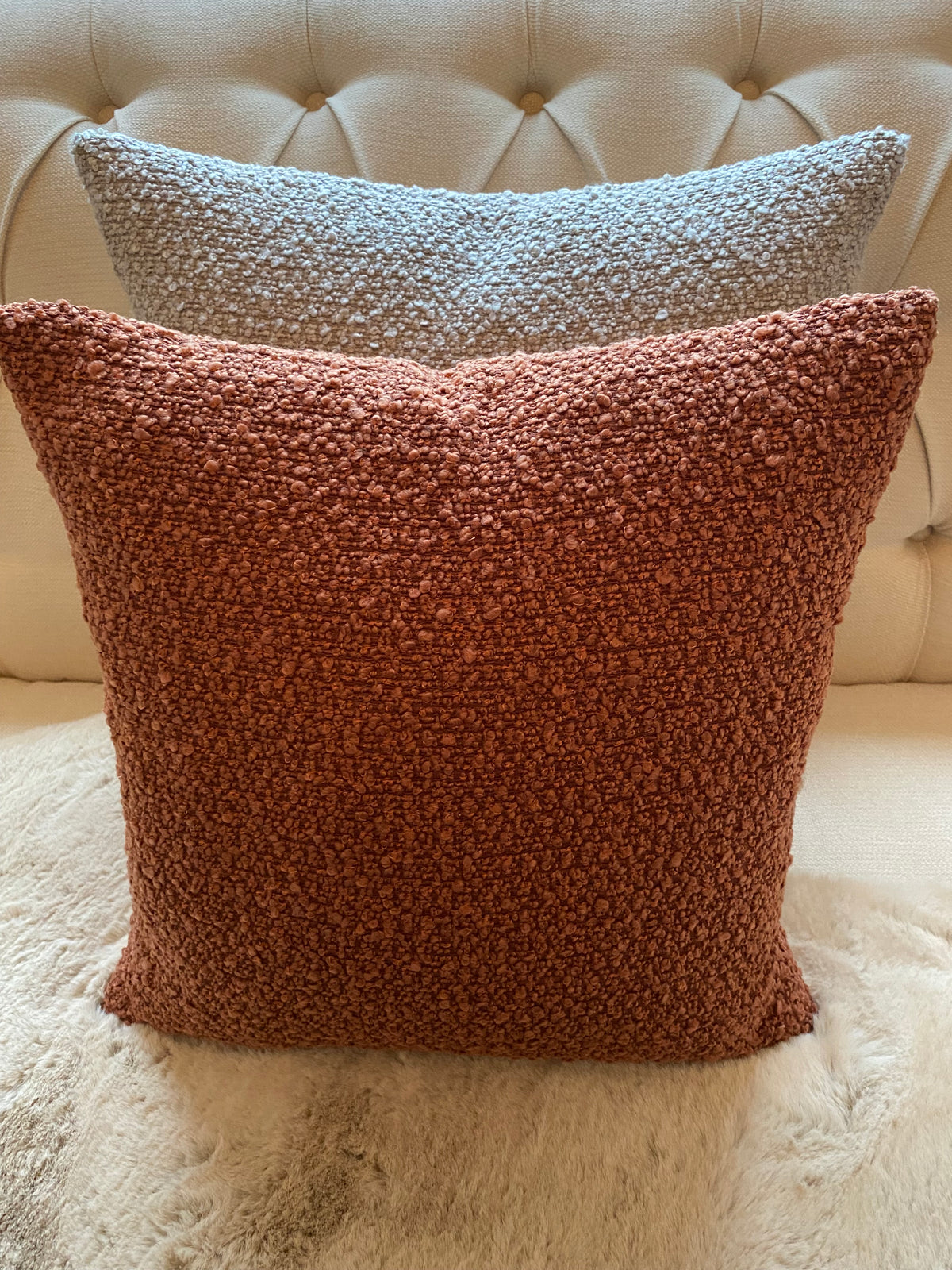 ILIV Arlo Chunky Bouclé Cushion Cover, 45cm / 50cm | ALLEGRA