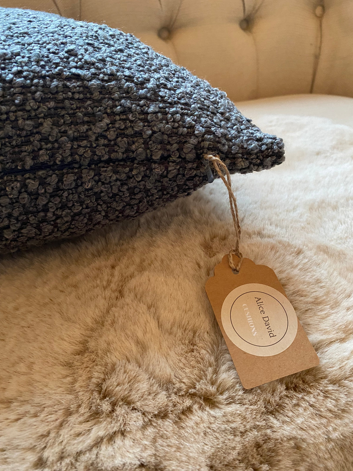 Made-to-Order Bouclé Cushion Cover | Choose Your Colour & Size