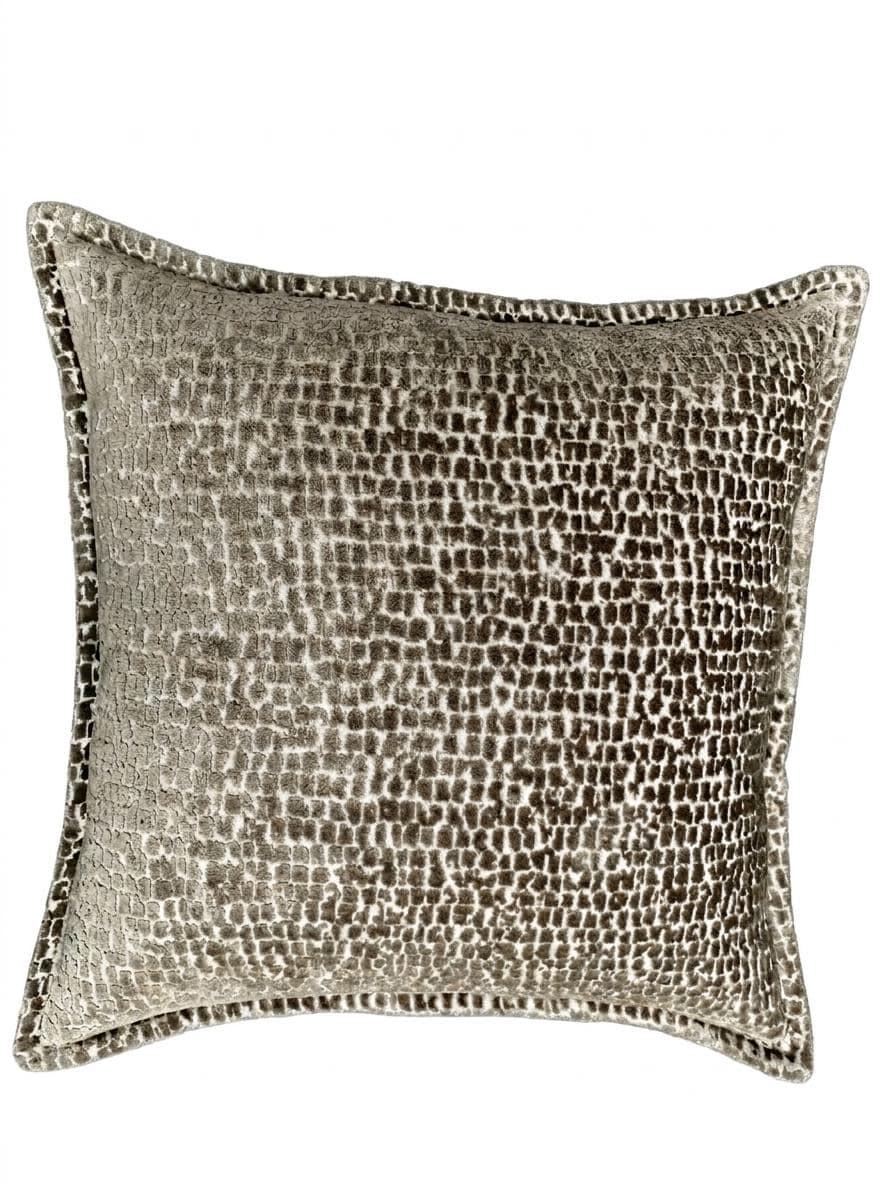 PERLA - Handmade contemporary velvet fabric cushion cover with Oxford Edge