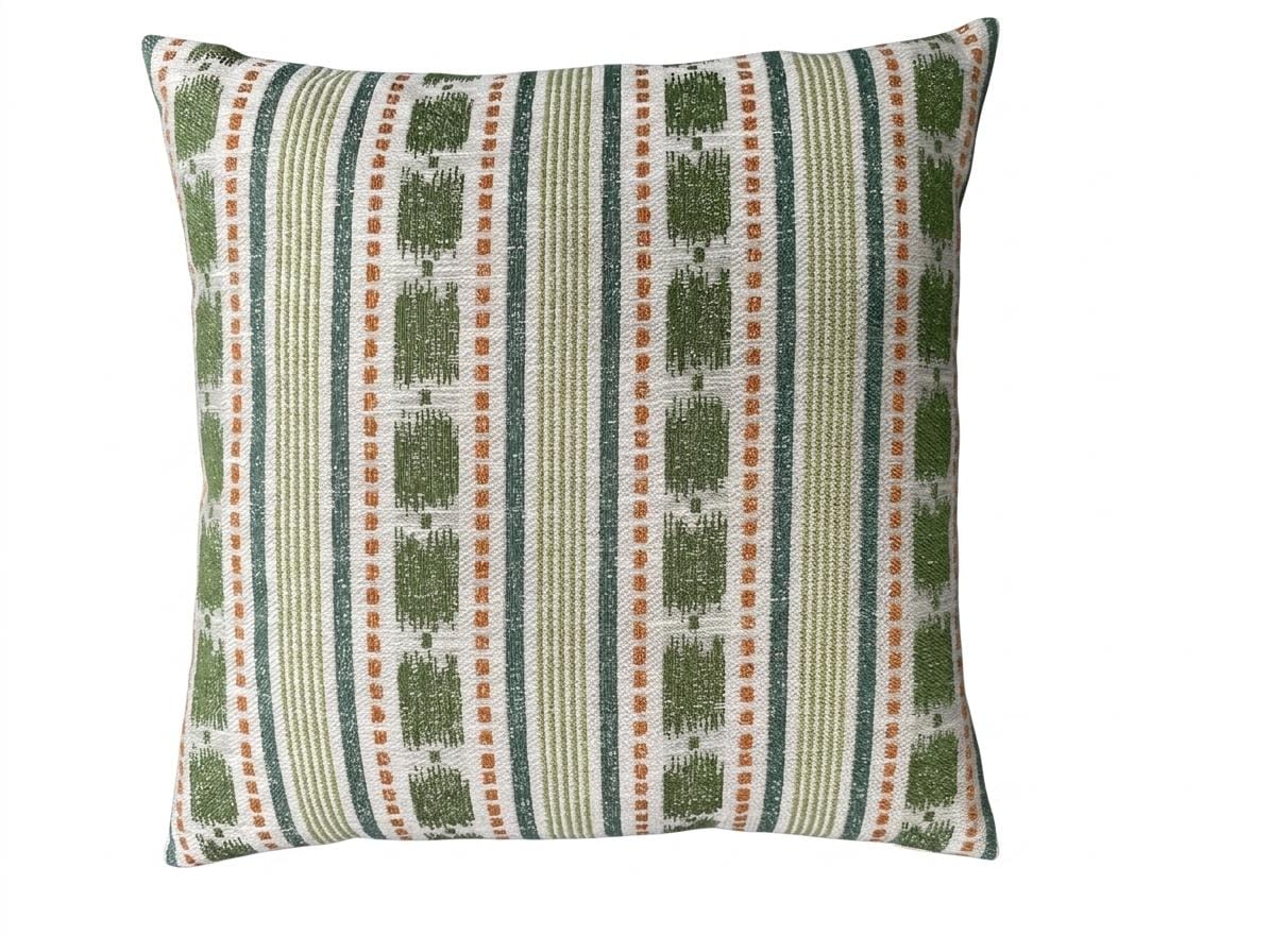 FLAVIA - Striped woven handmade fabric cushion cover