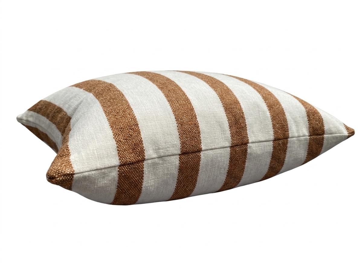 IDA - Striped woven fabric handmade cushion cover