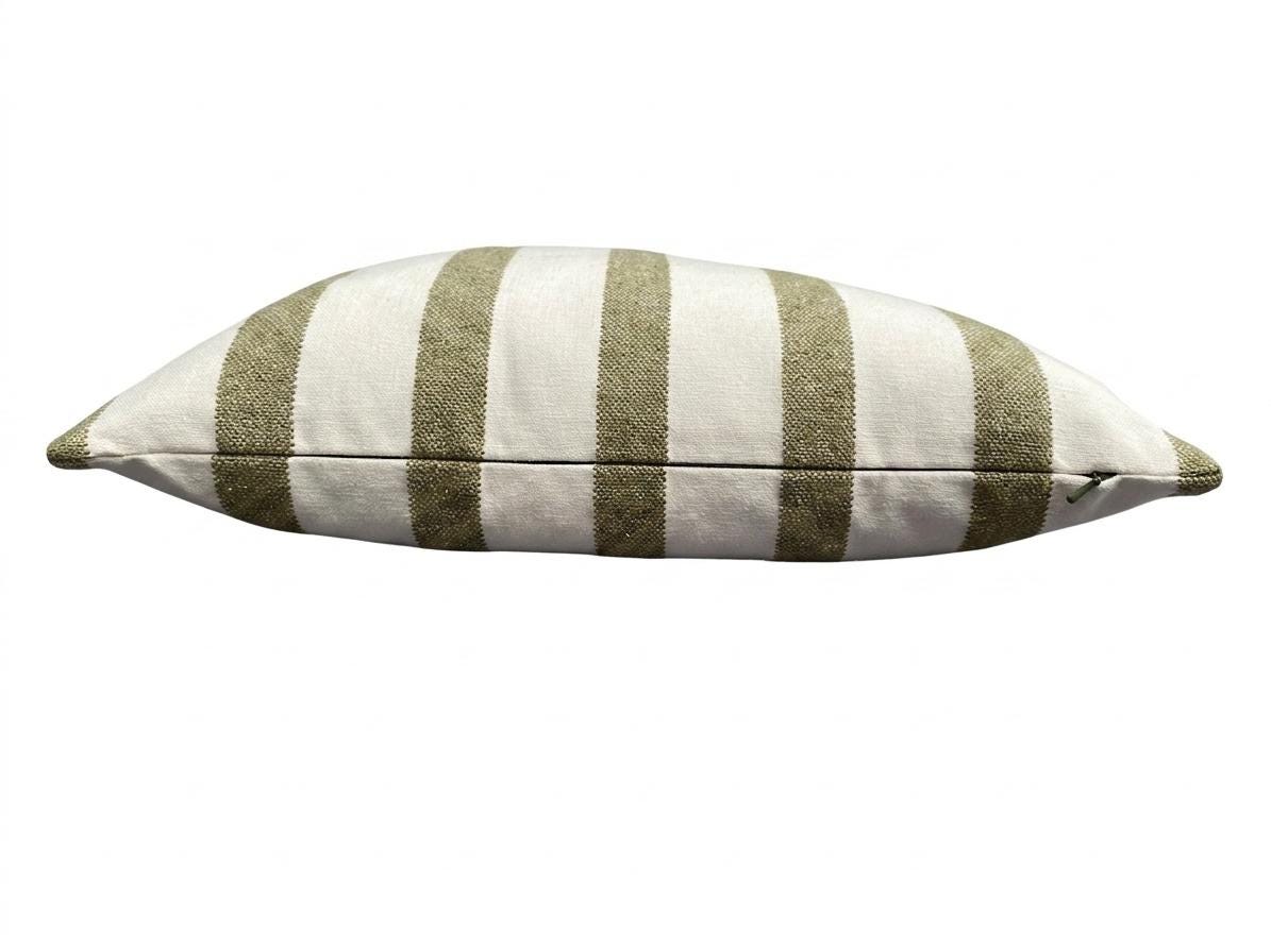 IDA - Striped woven fabric handmade cushion cover