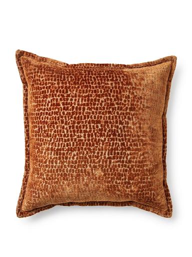 PERLA - Handmade contemporary velvet fabric cushion cover with Oxford Edge