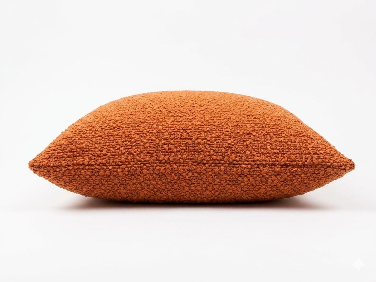 ALLEGRA - Chunky boucle handmade cushion cover in a variety of colours.