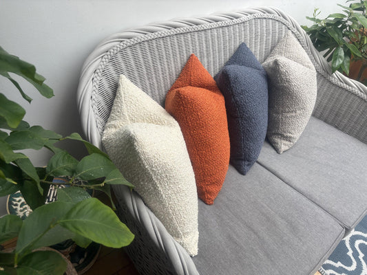 ALLEGRA - Chunky boucle handmade cushion cover in a variety of colours.
