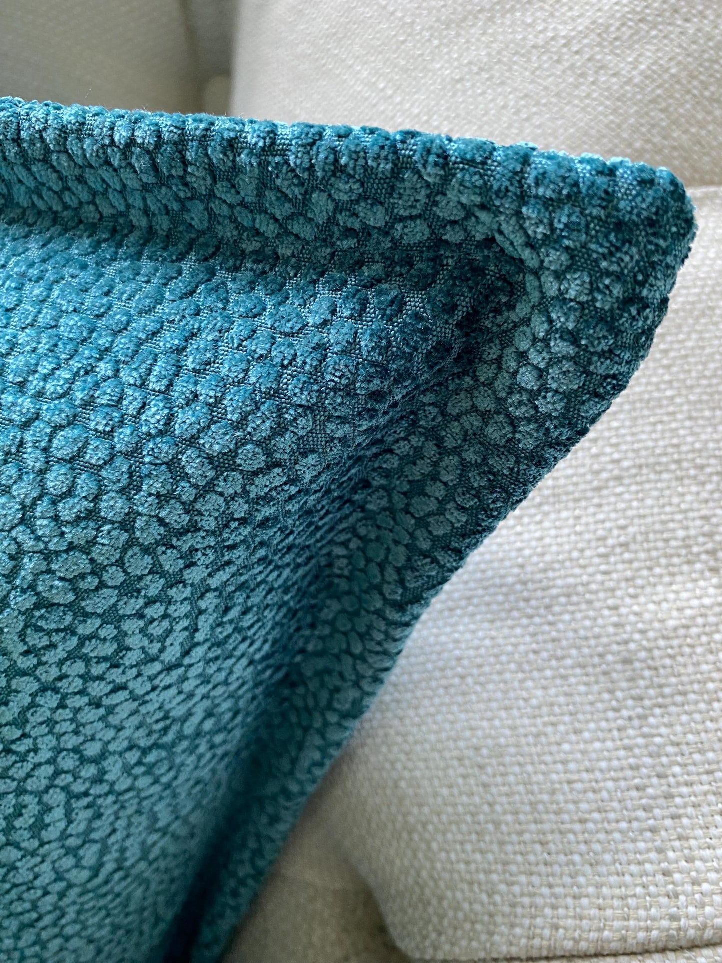 MILO - Chenille Cushion Cover – Oxford Edge, Concealed Zip, Chenille Fabric, handmade