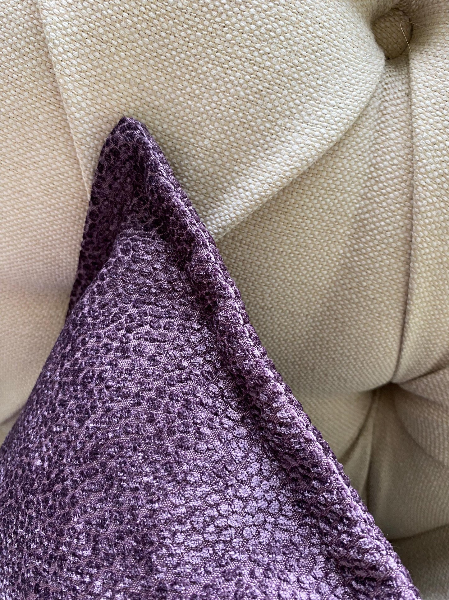 MILO - Chenille Cushion Cover – Oxford Edge, Concealed Zip, Chenille Fabric, handmade