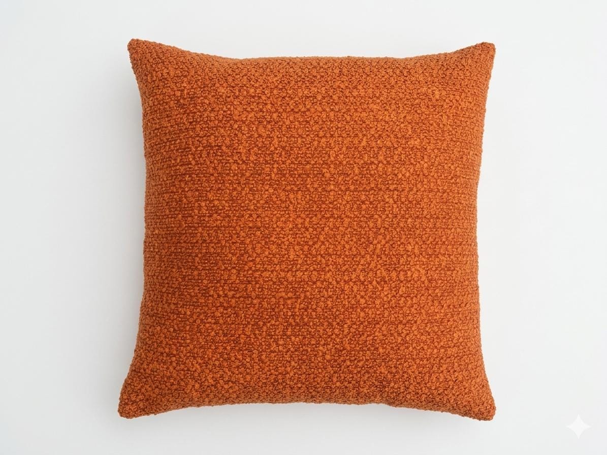 ALLEGRA - Chunky boucle handmade cushion cover in a variety of colours.