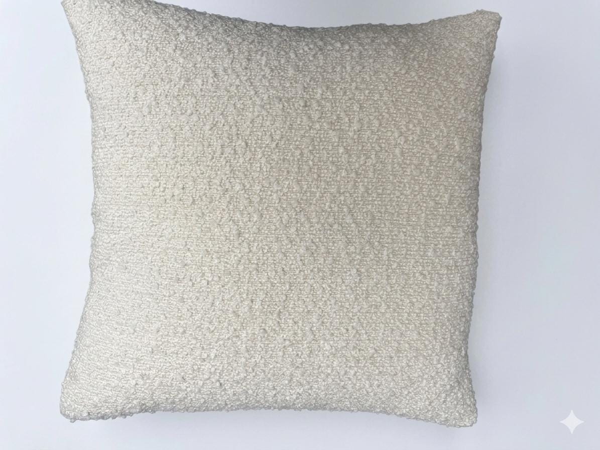 ALLEGRA - Chunky boucle handmade cushion cover in a variety of colours.