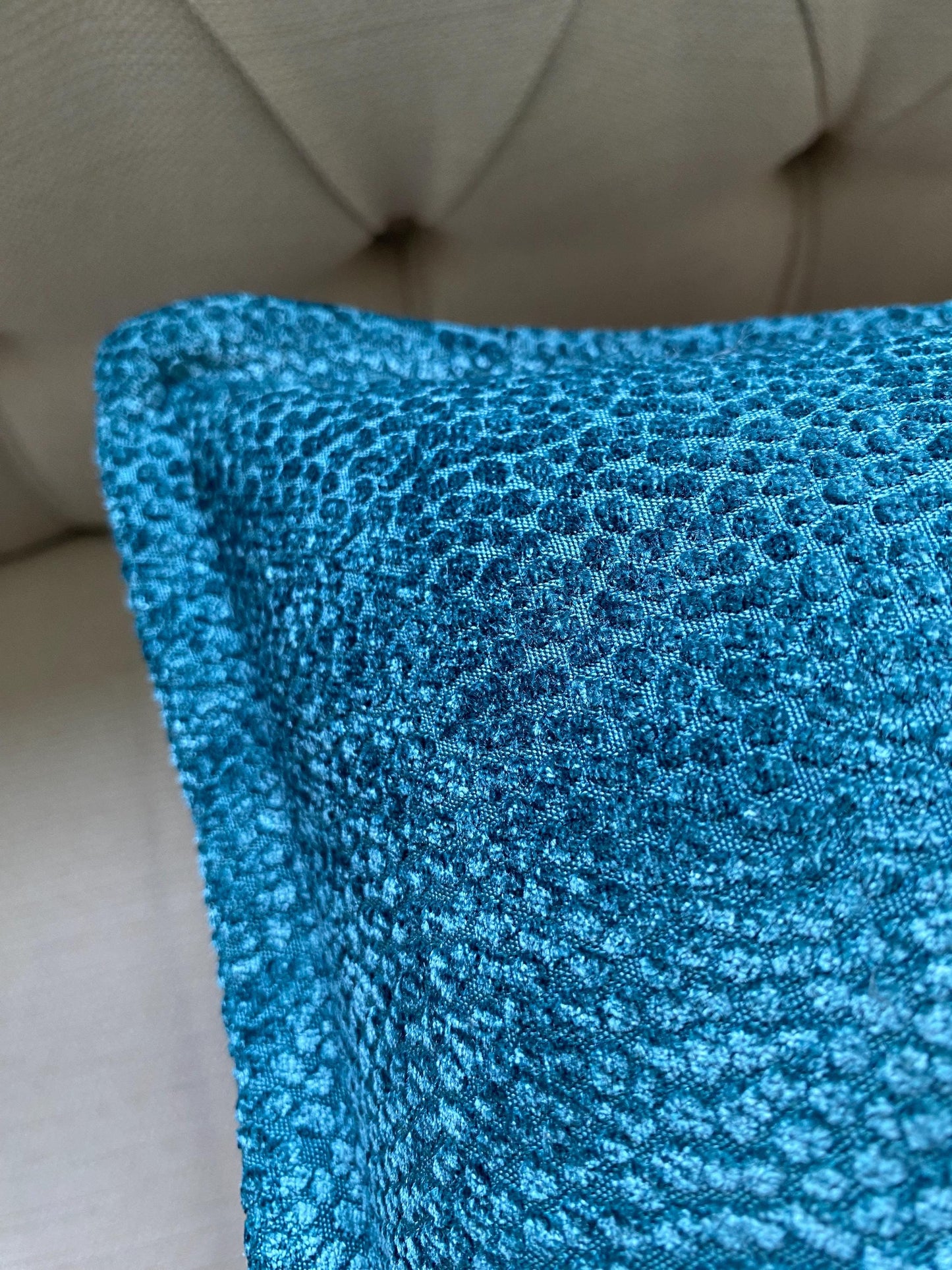 MILO - Chenille Cushion Cover – Oxford Edge, Concealed Zip, Chenille Fabric, handmade