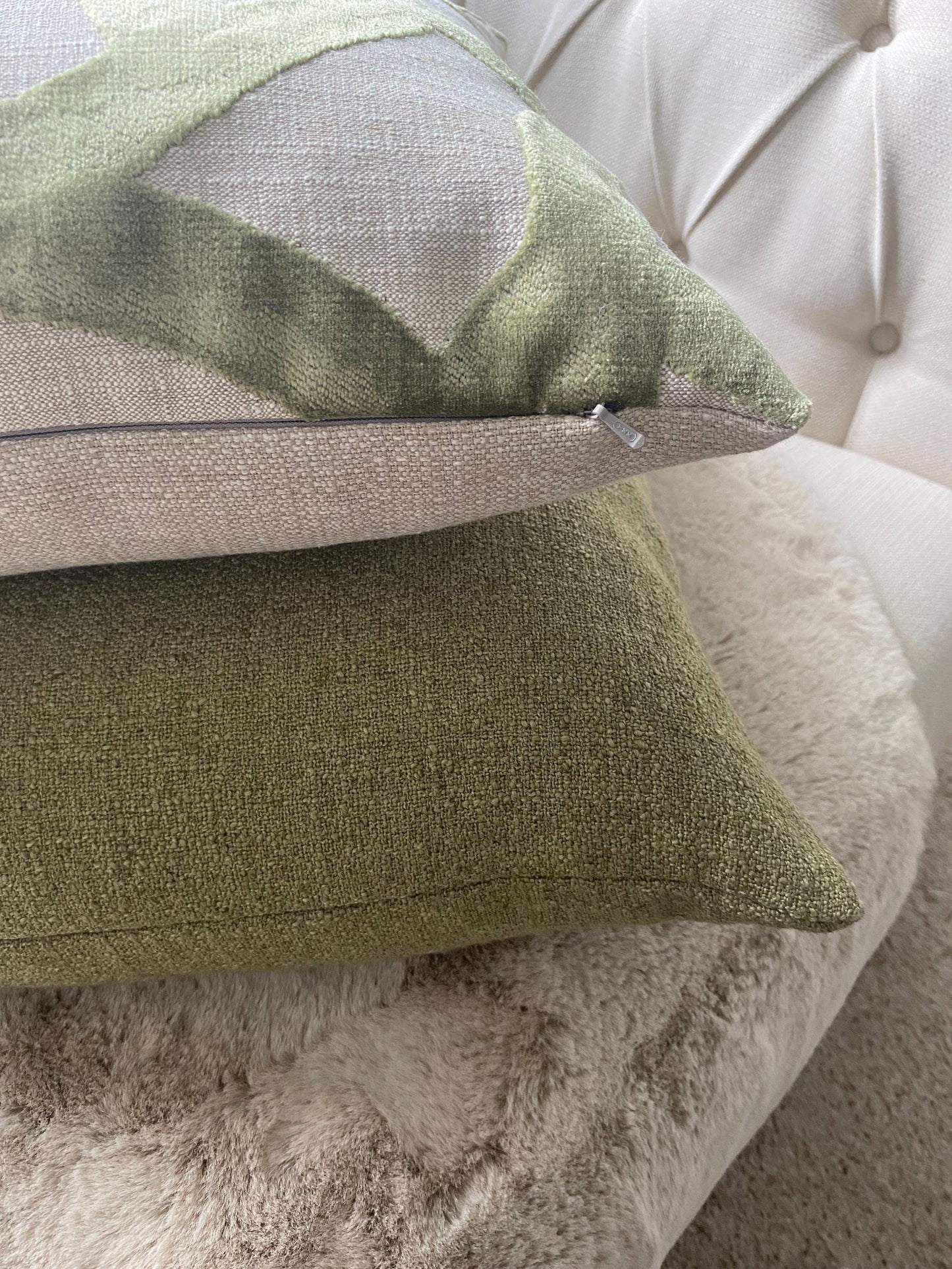 LIVIA - Velvet abstract patterned handmade cushion cover.