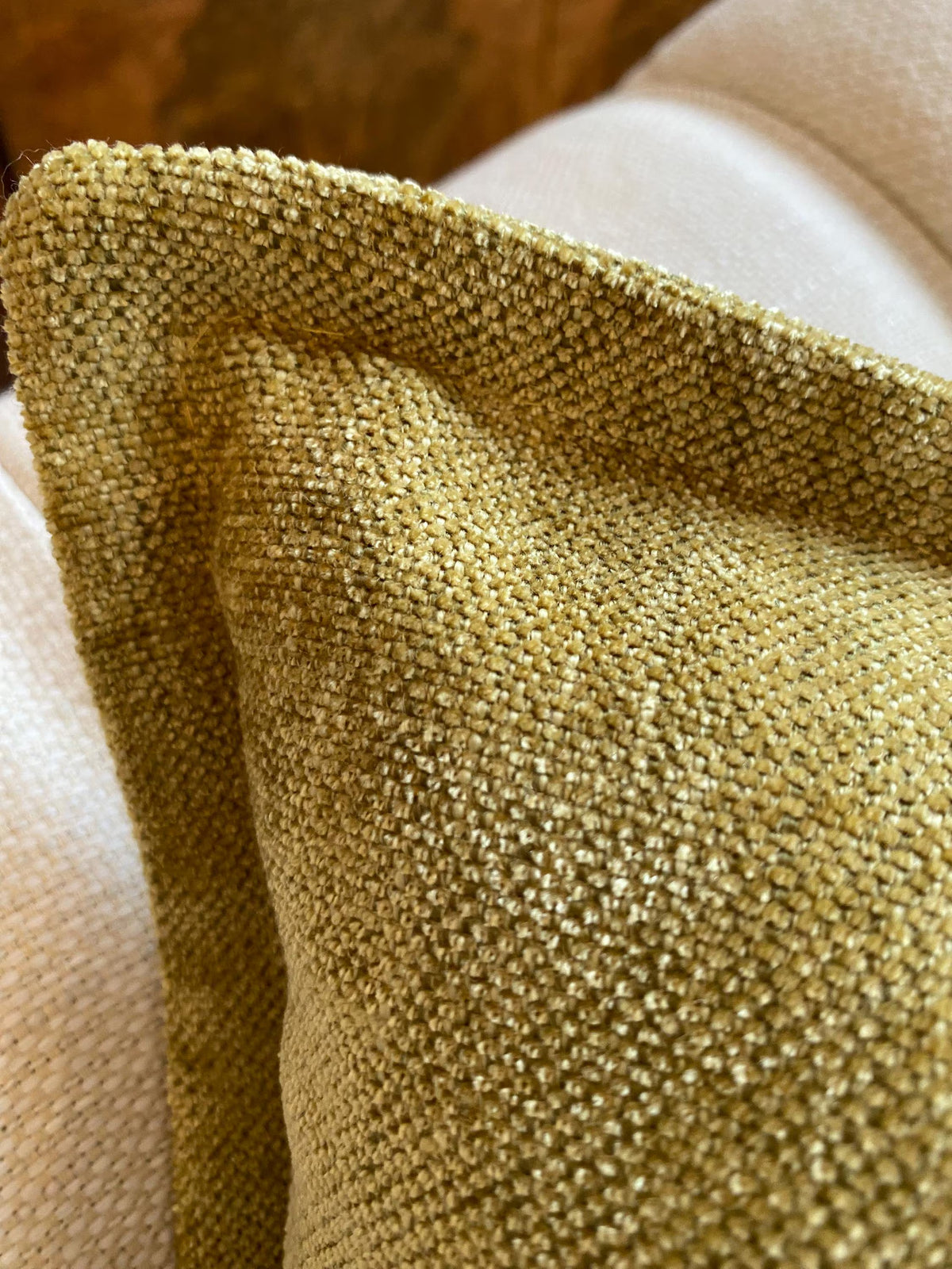 ILIV Glendale chenille fabric cushion cover - chocolate brown/cherry red/pistachio | VITTO