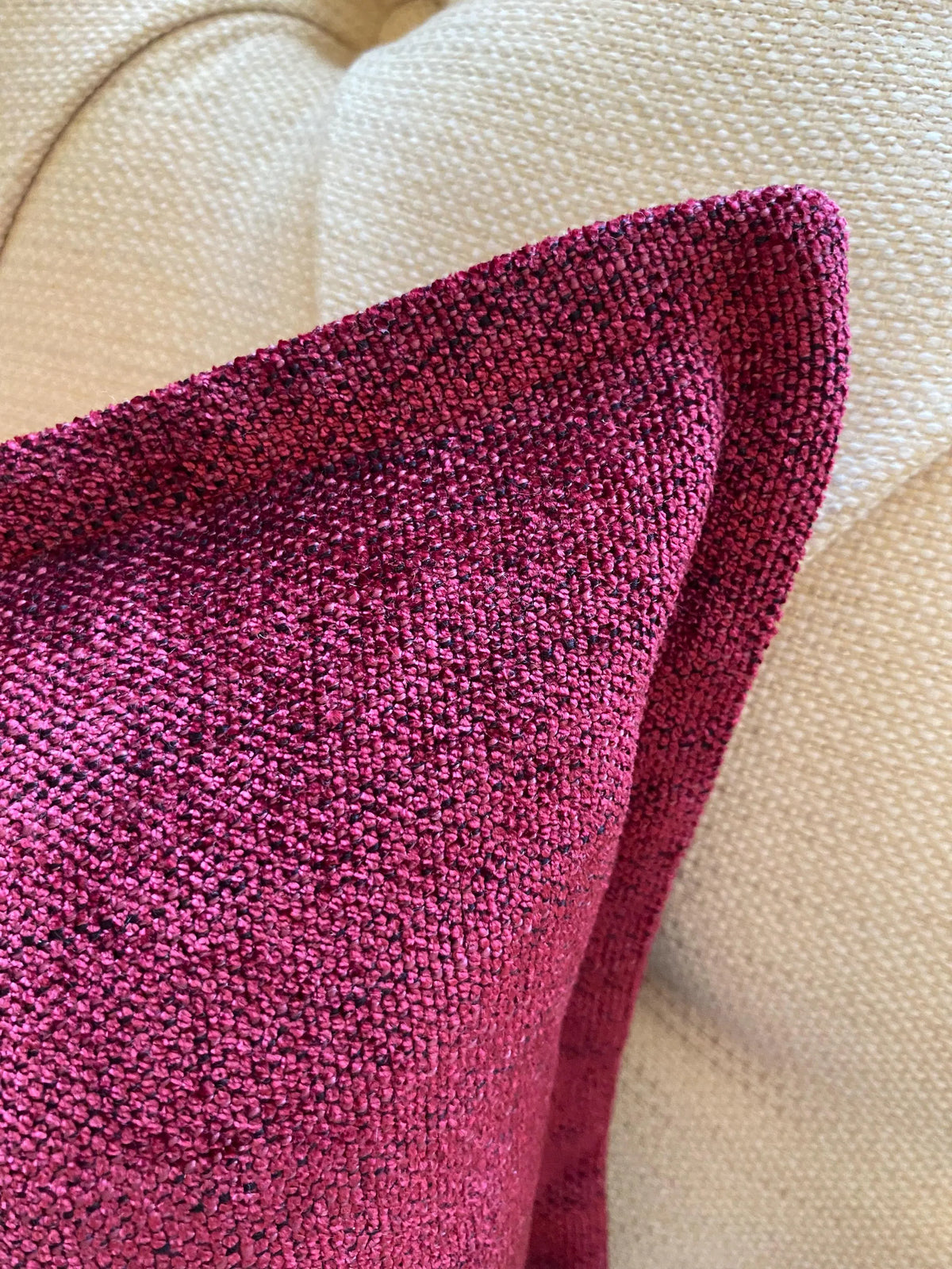 ILIV Glendale chenille fabric cushion cover - chocolate brown/cherry red/pistachio | VITTO